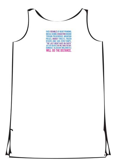 White Iditarod  Mals Go The  Distance Tank Top - backt